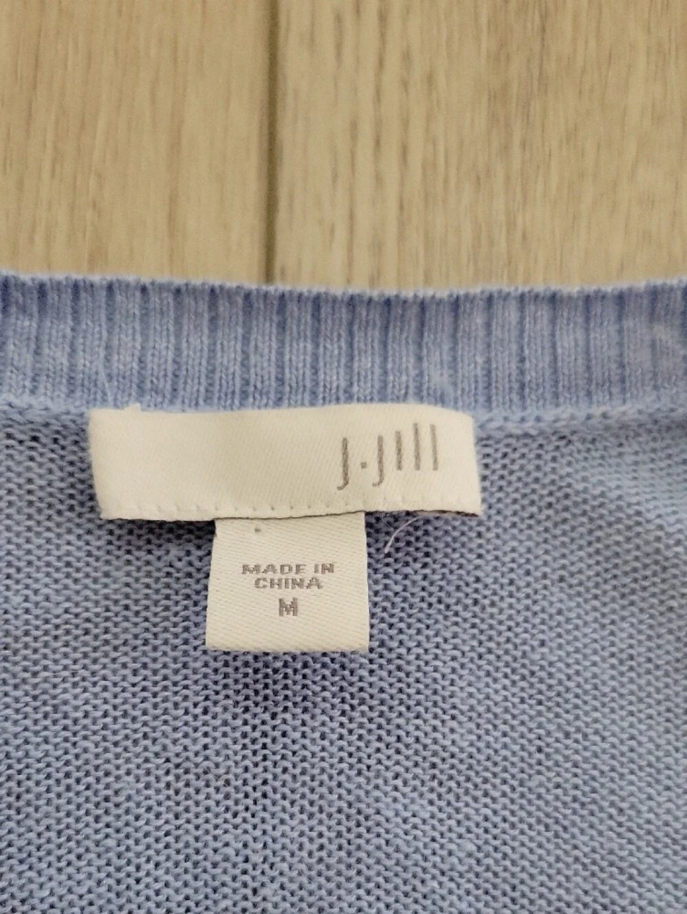 J. Jill Light Blue Open-Front Cardigan
